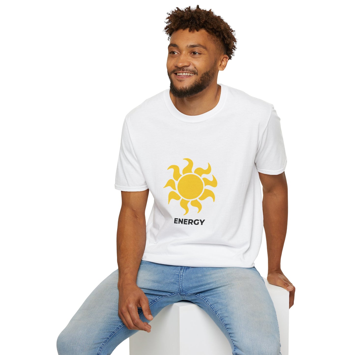 Solar Energy T-Shirt – White Pollution-Free Planet Tee