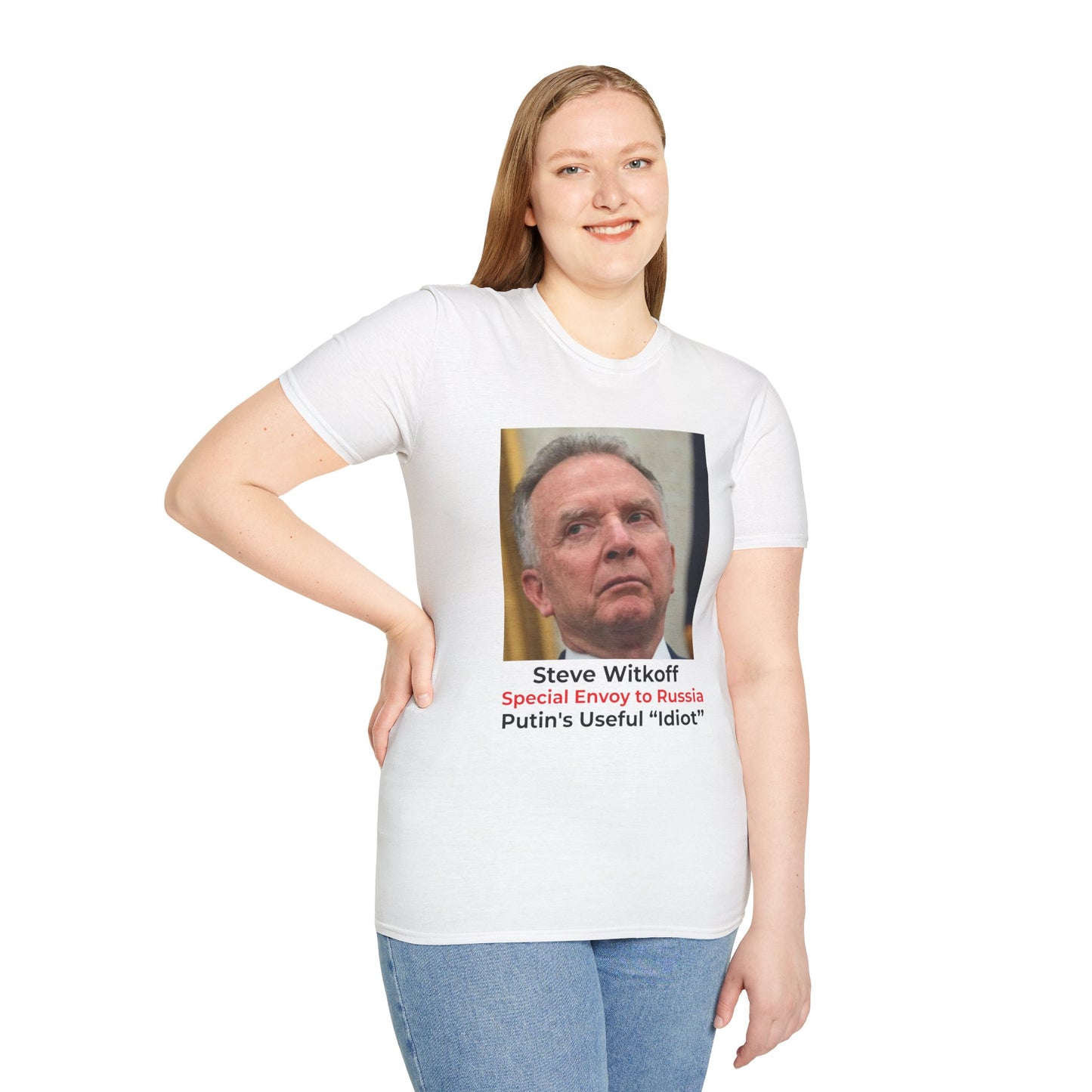 Putin’s “Useful Idiot” Special Envoy to Russia – Political Satire T-Shirt