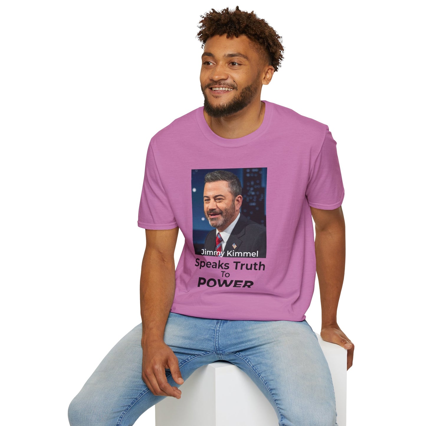 Comedy Is Not a Crime HEATHER RADIANT ORCHID – Silencing It Is – Jimmy Kimmel Free Speech T-Shirt