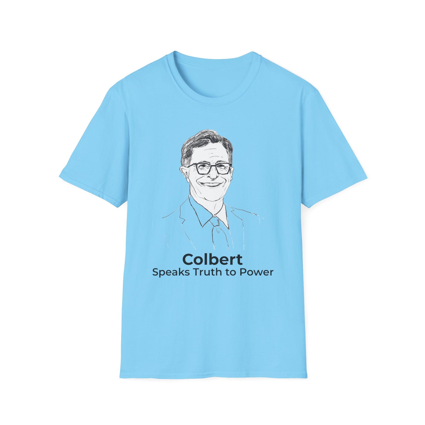 Stephen Colbert Speaks Truth to Power T-Shirt – SKY BLUE