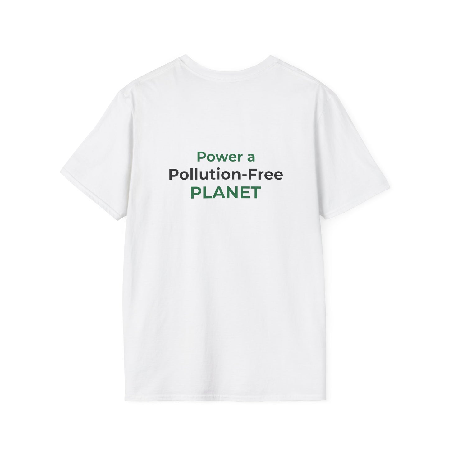 Solar Energy T-Shirt – White Pollution-Free Planet Tee