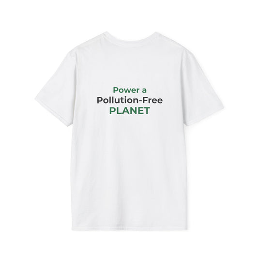 Solar Energy T-Shirt – White Pollution-Free Planet Tee