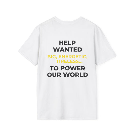 Help Wanted Sun T-Shirt – White Renewable Energy Tee