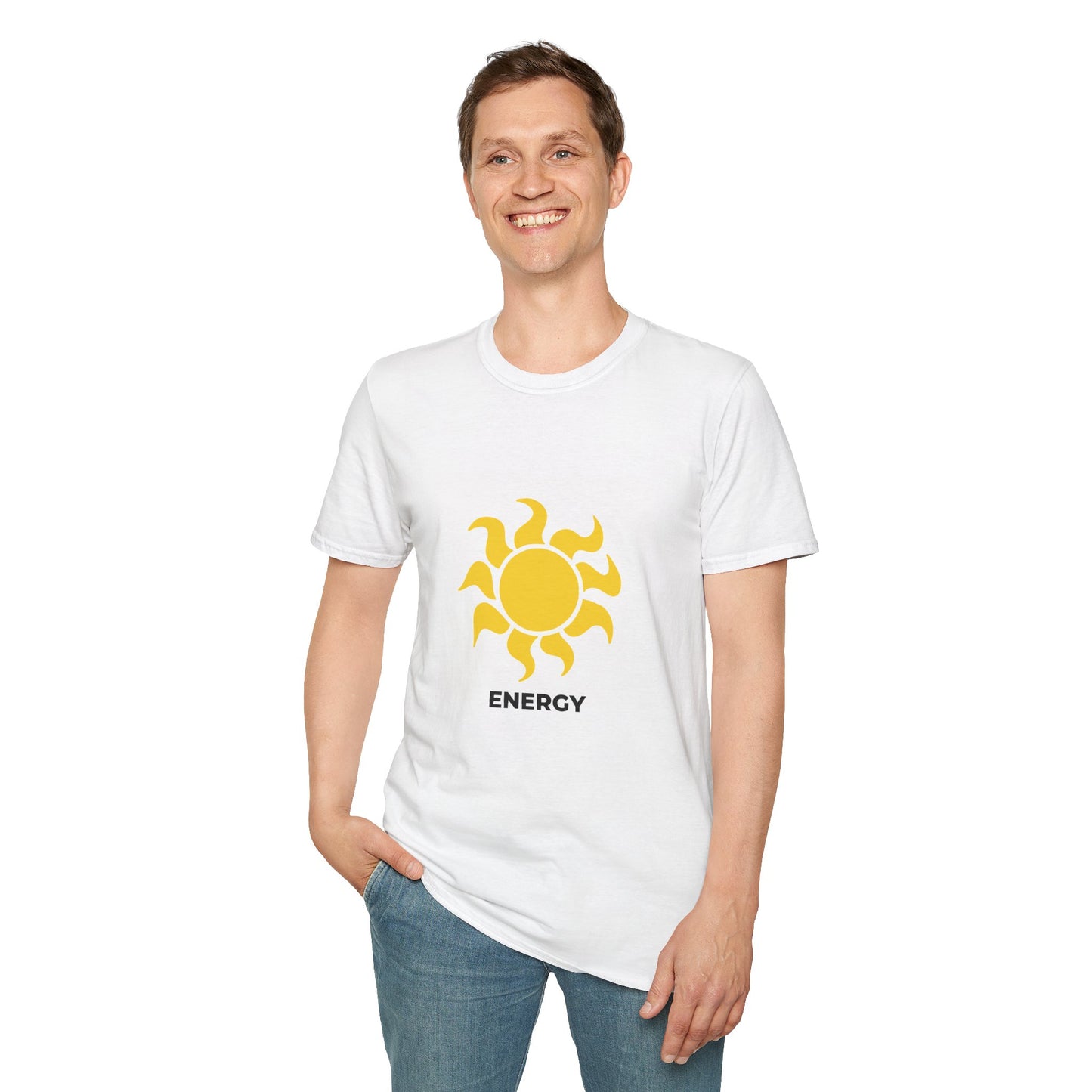 Solar Energy T-Shirt – White Pollution-Free Planet Tee