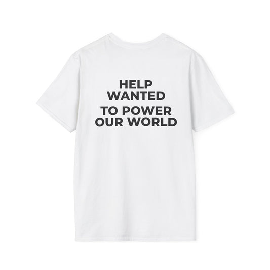 Help Wanted Sun T-Shirt – White Renewable Energy Tee