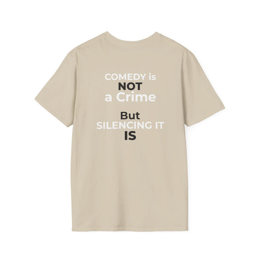 Stephen Colbert Shirt – Comedy Is Not a Crime Political T-Shirt — Sand