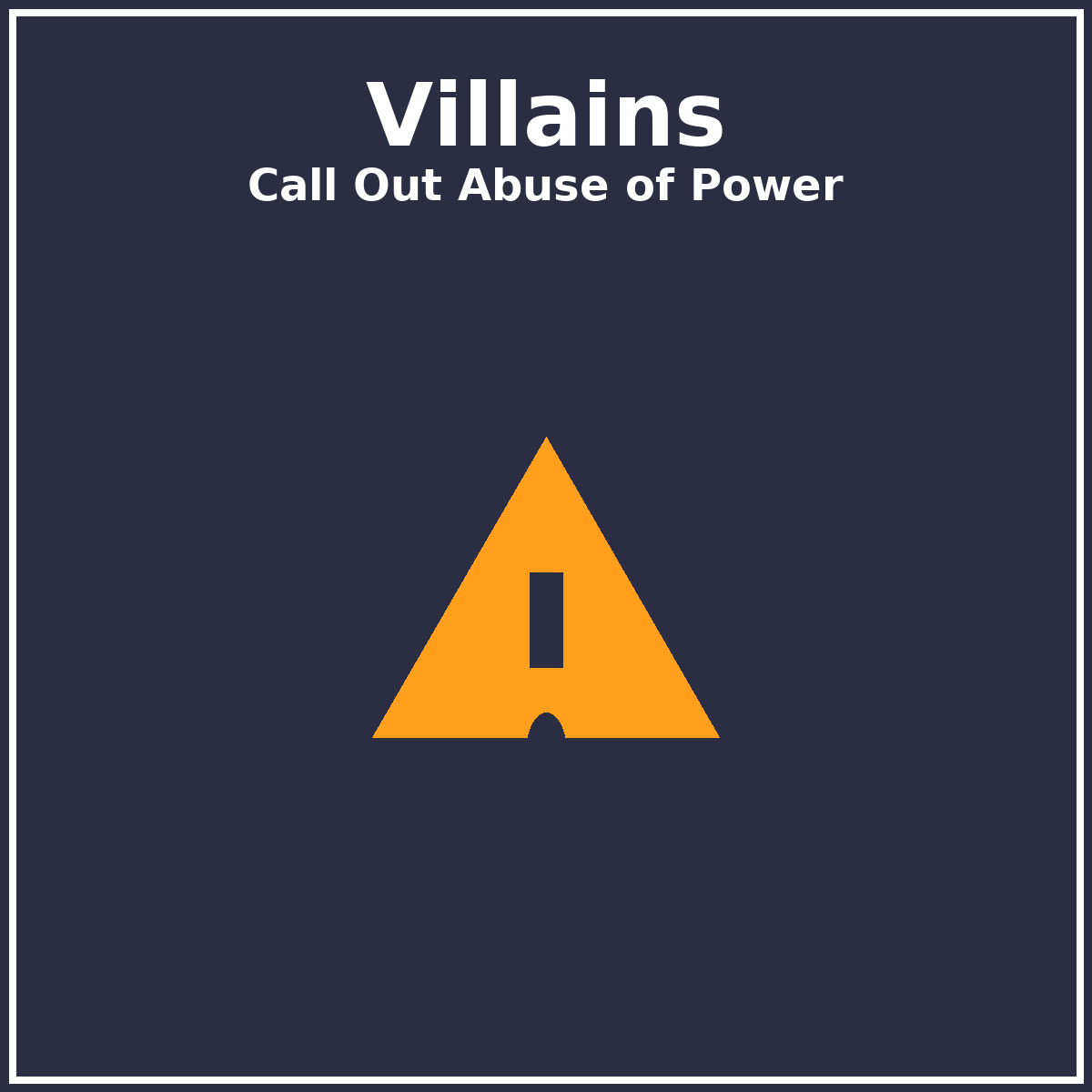Villains – Political Satire T-Shirts Calling Out Abuse of Power