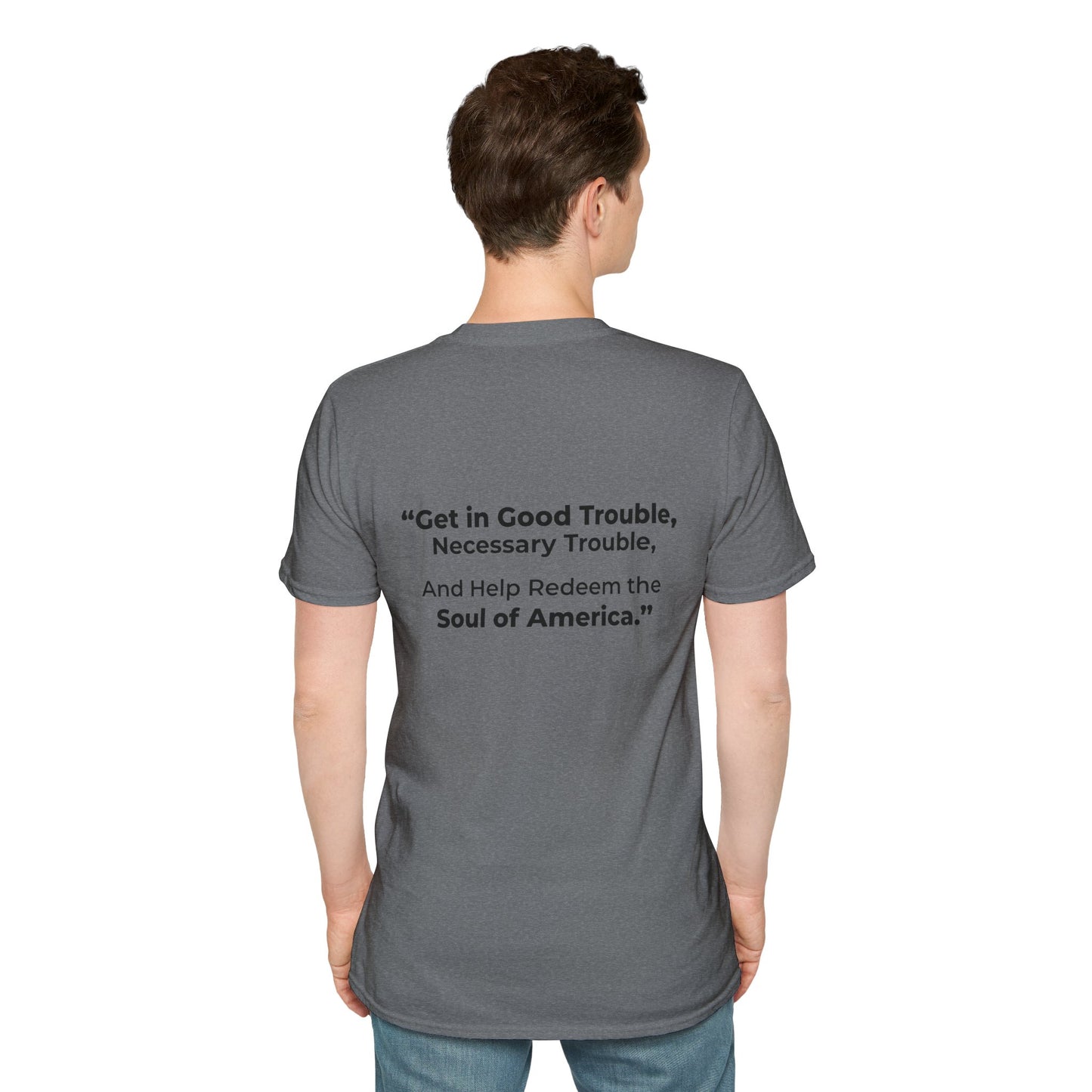 John Lewis Get in Good Trouble Legacy Shirt – Civil Rights Quote Tee – Graphite Heather