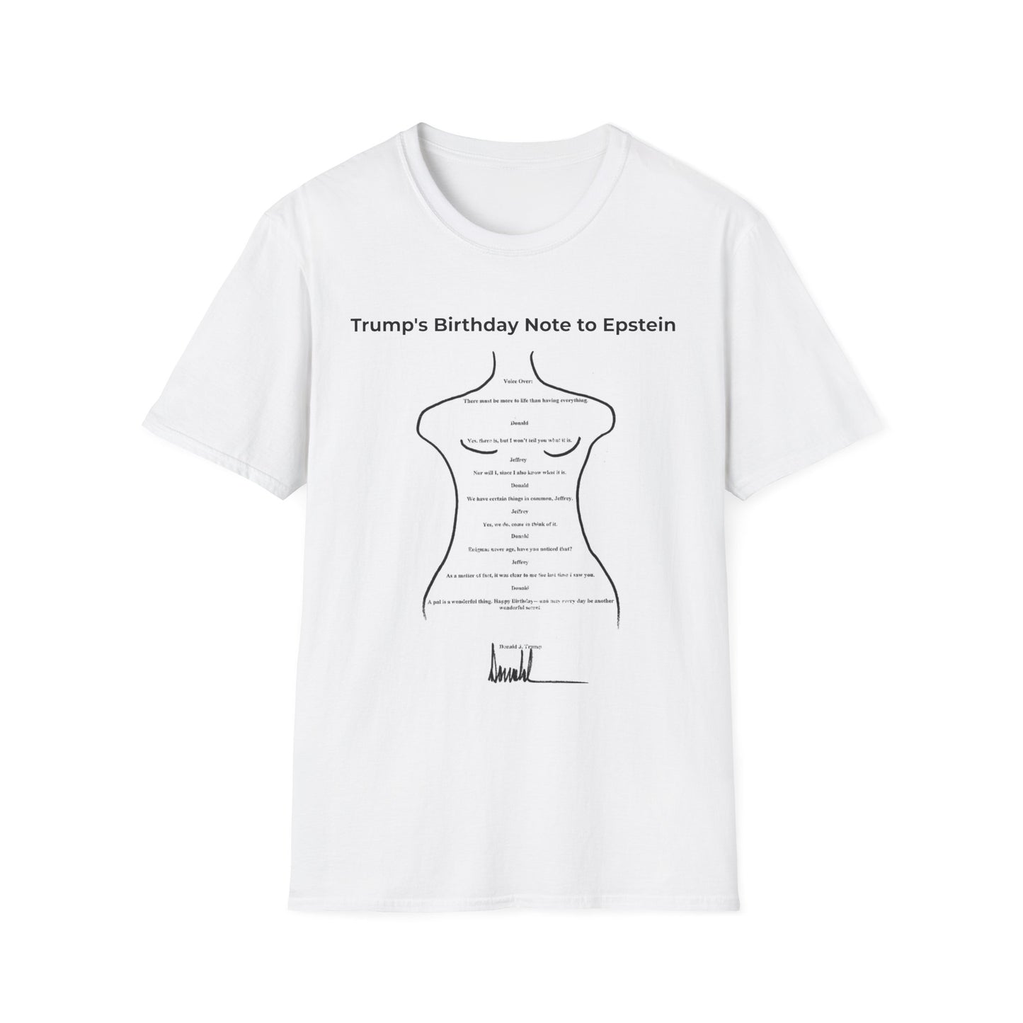 POTUS Birthday Note to Epstein – Release the Epstein Files Tee