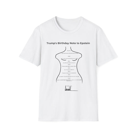 POTUS Birthday Note to Epstein – Release the Epstein Files Tee