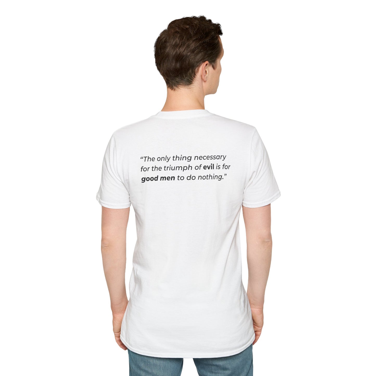Edmund Burke Quote T-Shirt | Triumph of Evil Statement Tee