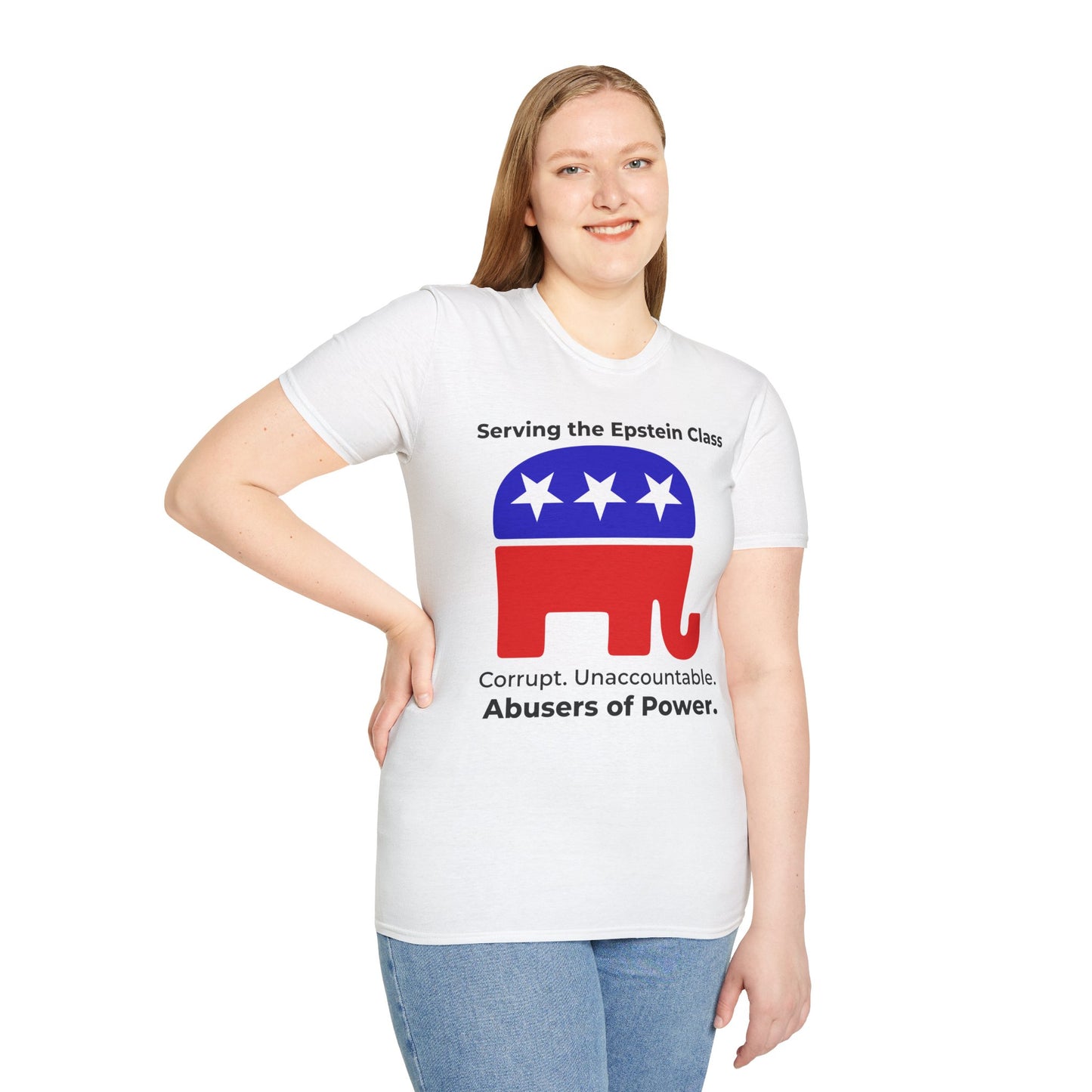 Political Accountability Statement T-Shirt – Serving the Elite Class