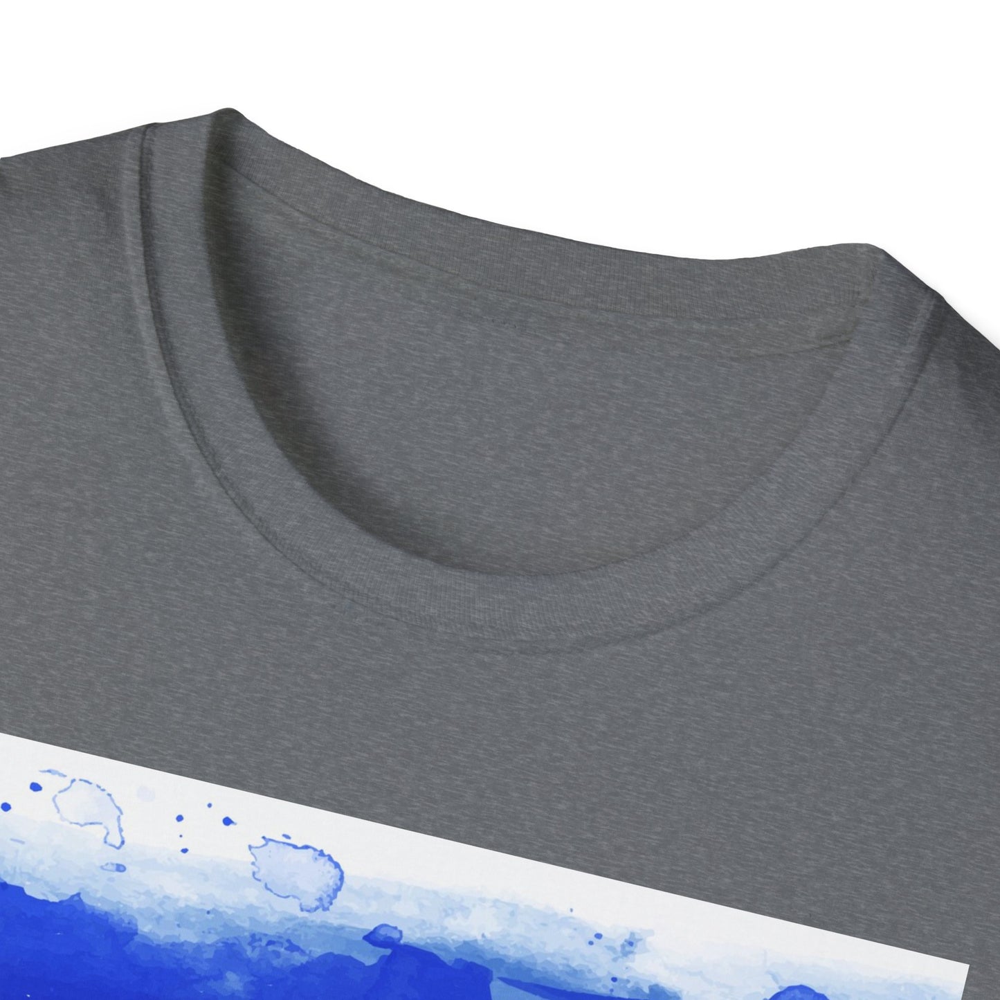 Support Ukraine T-Shirt – Ukrainian Flag Solidarity Tee – Graphite Heather