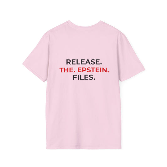 Release the Epstein Files – Truth Over Corruption LIGHT PINK T-Shirt – Political Accountability Tee