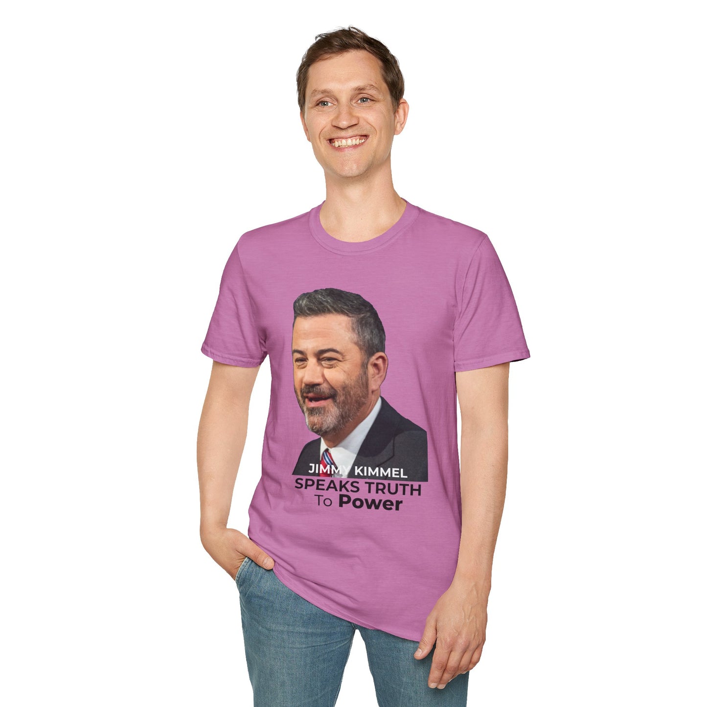 Comedy Is Not a Crime T-Shirt – Jimmy Kimmel Free Speech Protest Tee – Heather Radiant Orchid