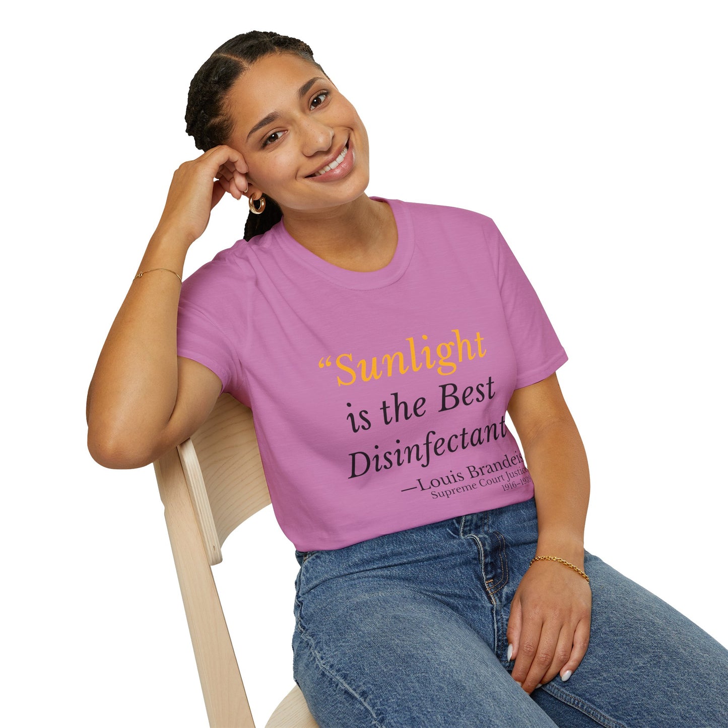Sunlight Is the Best Disinfectant T-Shirt – Release the Truth – Heather Radiant Orchid