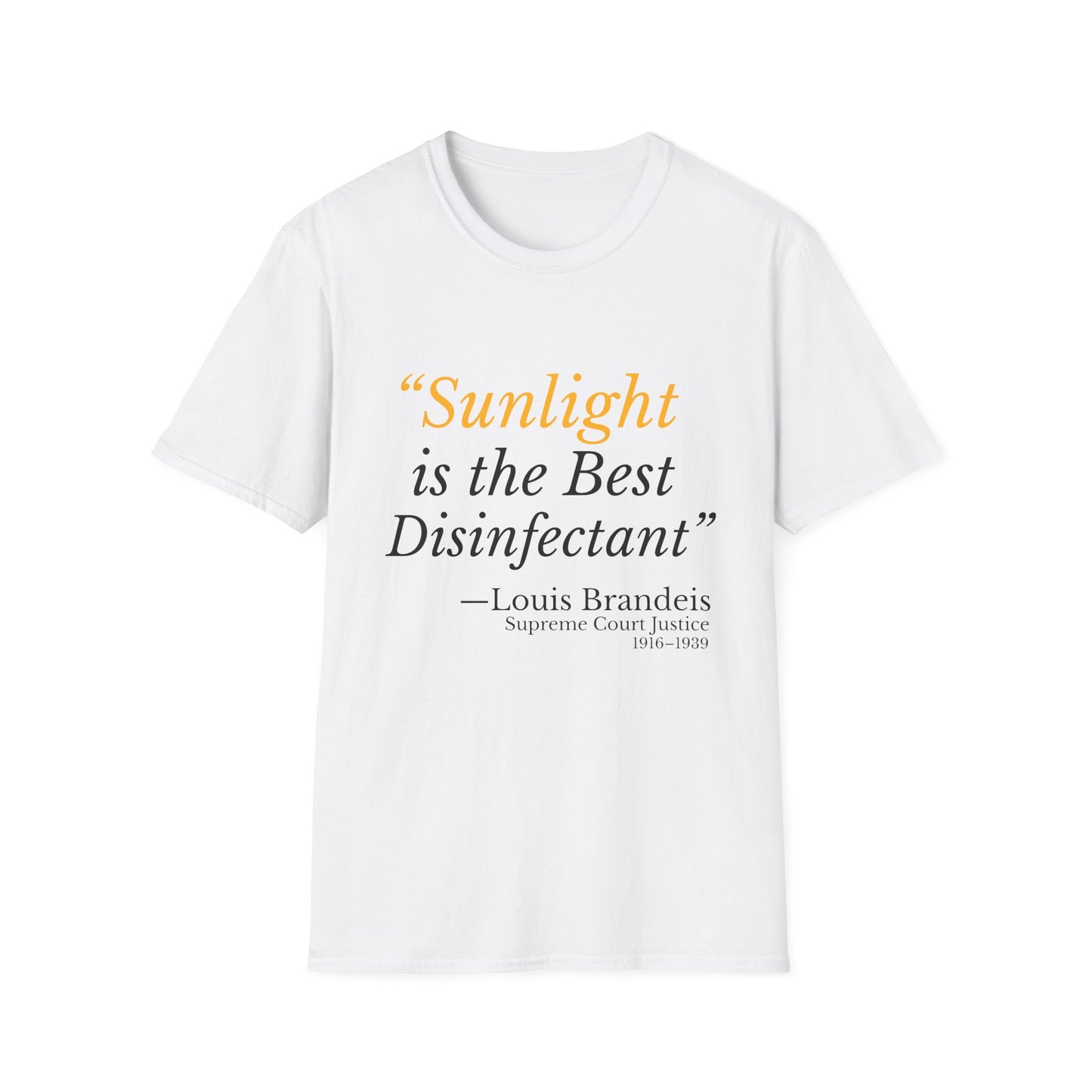 Sunlight Is the Best Disinfectant T-Shirt – Transparency Protest Tee
