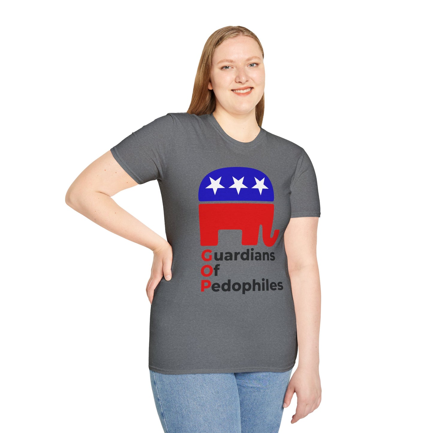 Release the Epstein Files T-Shirt – GOP Accountability Two-Sided Protest Tee – Graphite Heather