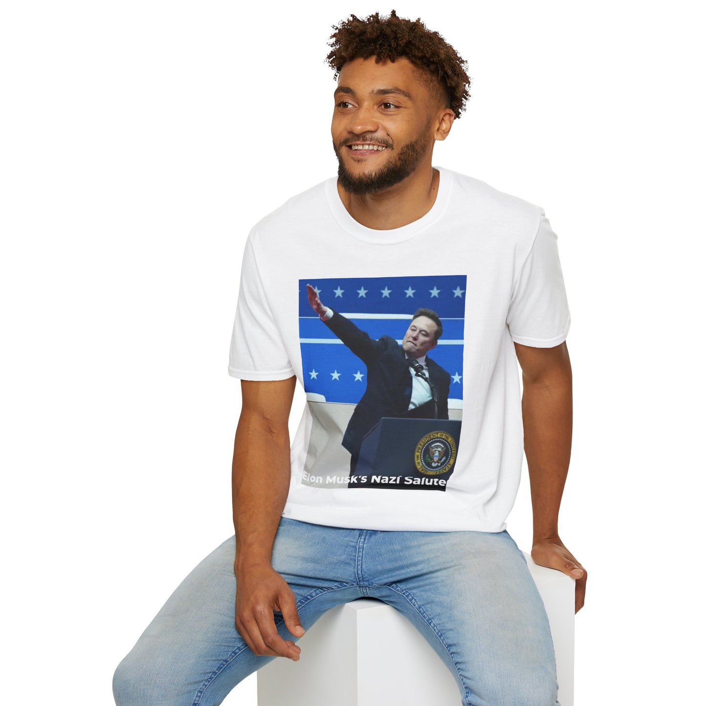 Elon Musk “Nazi Salute” Satire T-Shirt | Anti-Dictatorship Tee