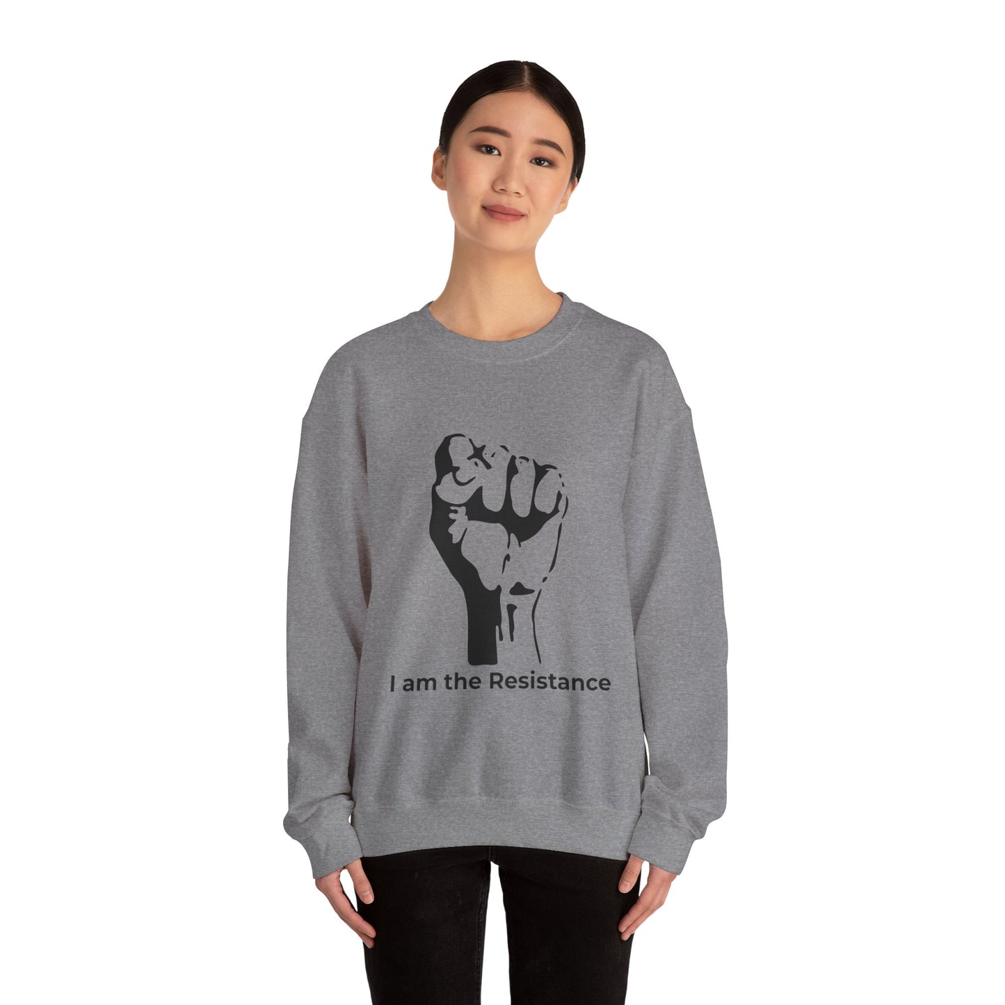 I Am the Resistance – This Stops When Enough of Us Say NO Sweatshirt – Graphite Heather