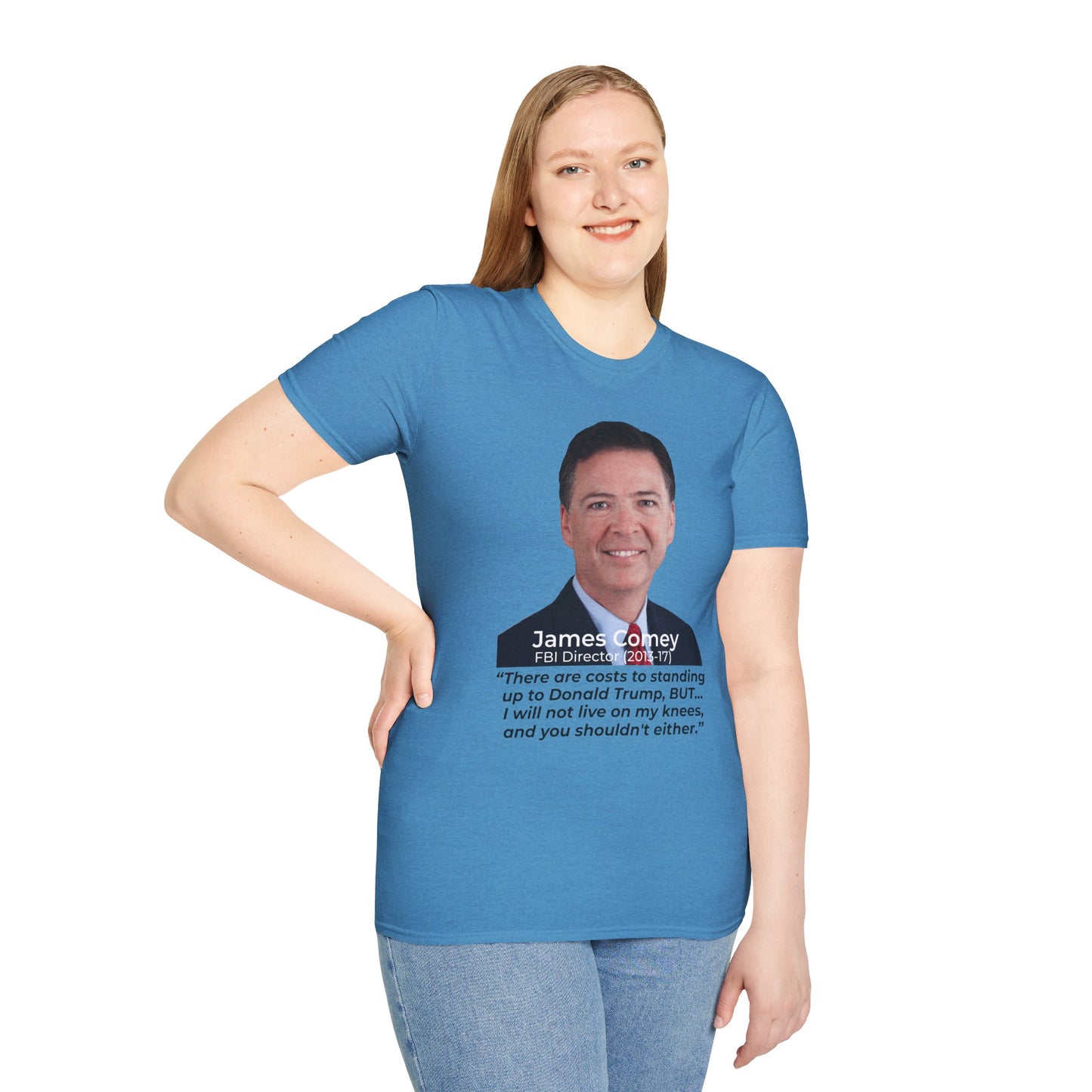 James Comey RESIST — Abuse of Power Protest T-Shirt – Heather Sapphire