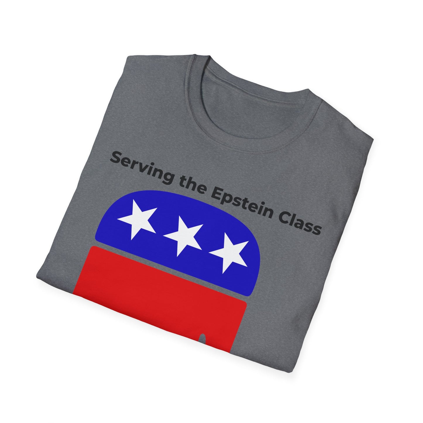 Political Accountability Statement T-Shirt – Serving the Elite Class – Graphite Heather