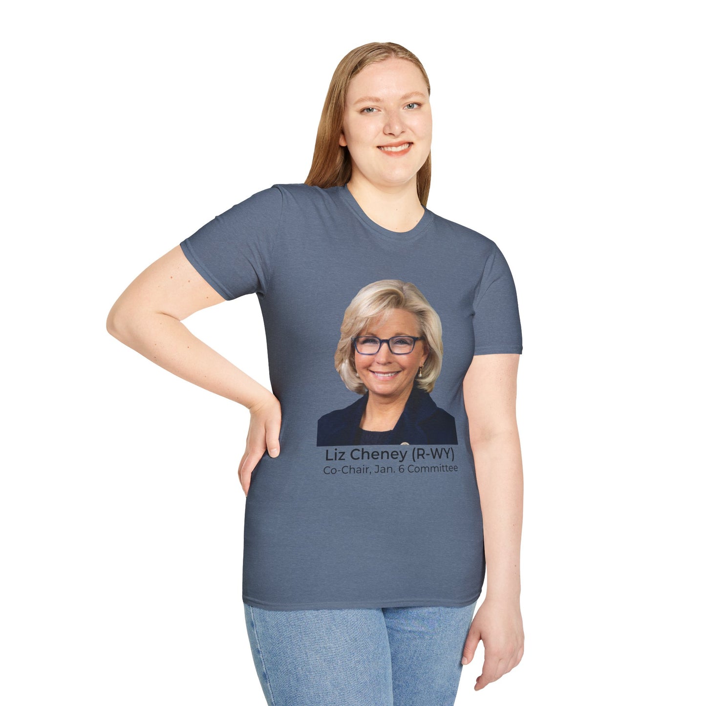 Liz Cheney T-Shirt – Truth Over Trump’s Big Lie Tee – Heather Indigo