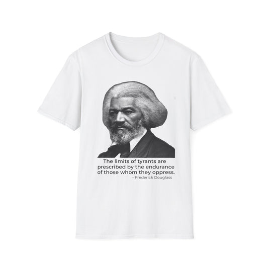 Frederick Douglass Quote Shirt – The Limits of Tyrants Tee – White