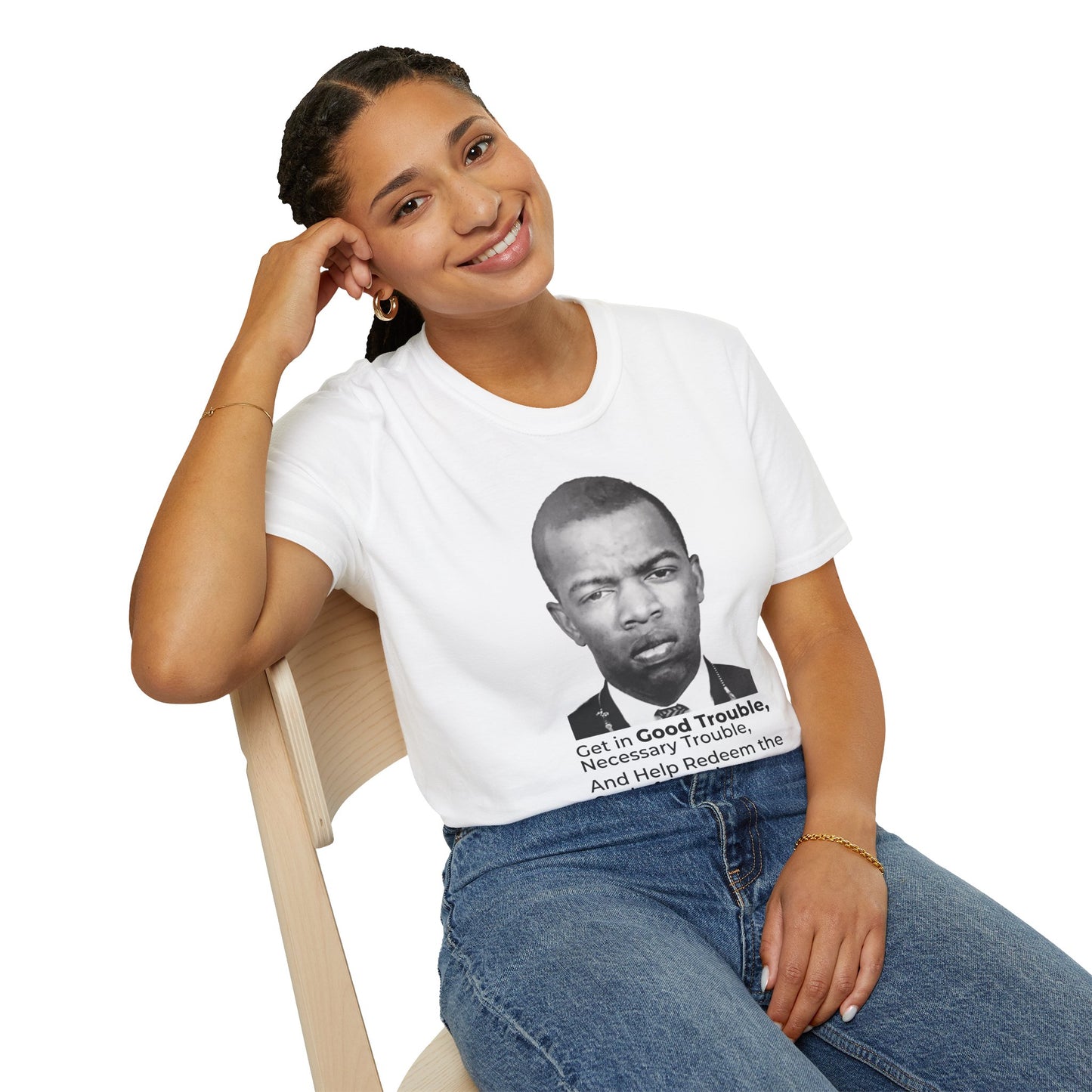 John Lewis Get in Good Trouble Portrait Shirt – Civil Rights Quote Tee