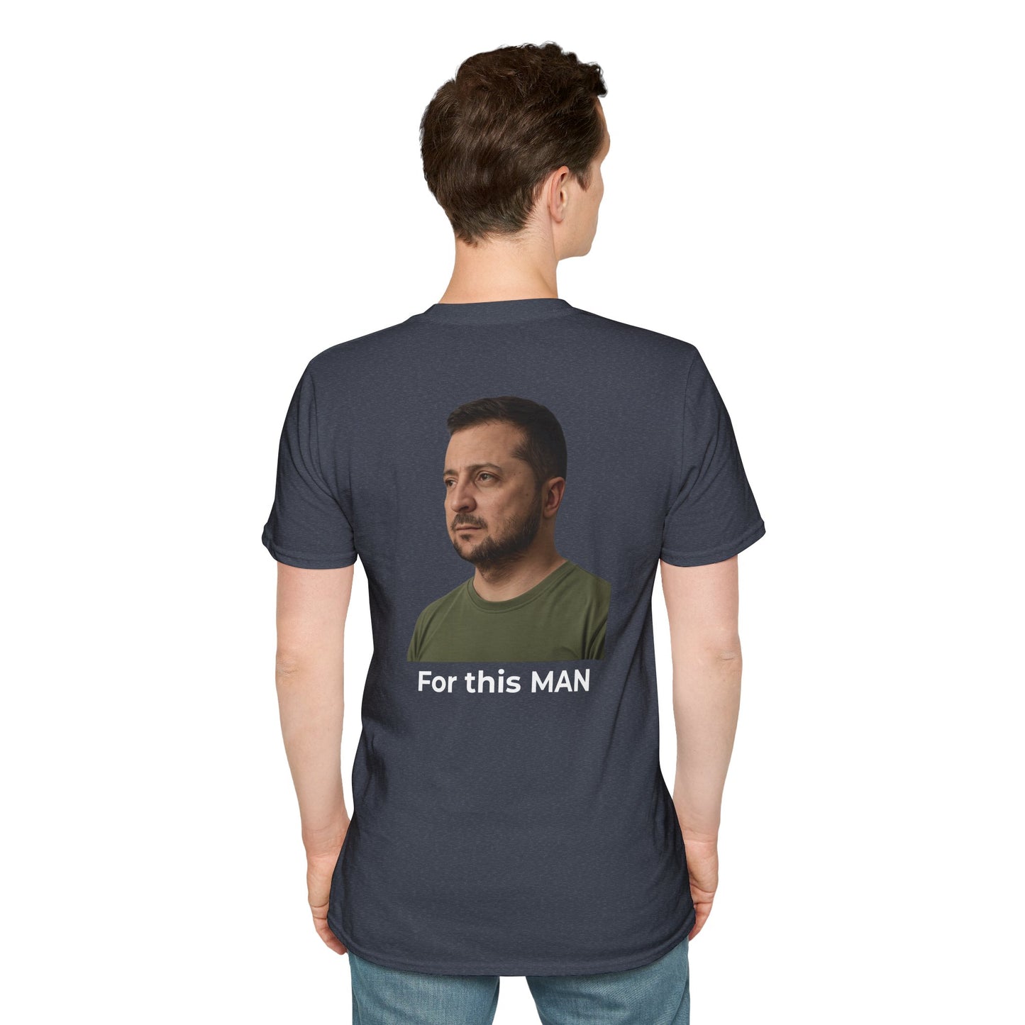 Let’s Make a Deal – Trump vs. Zelenskyy Two-Sided Political Satire Tee – Heather Navy Edition
