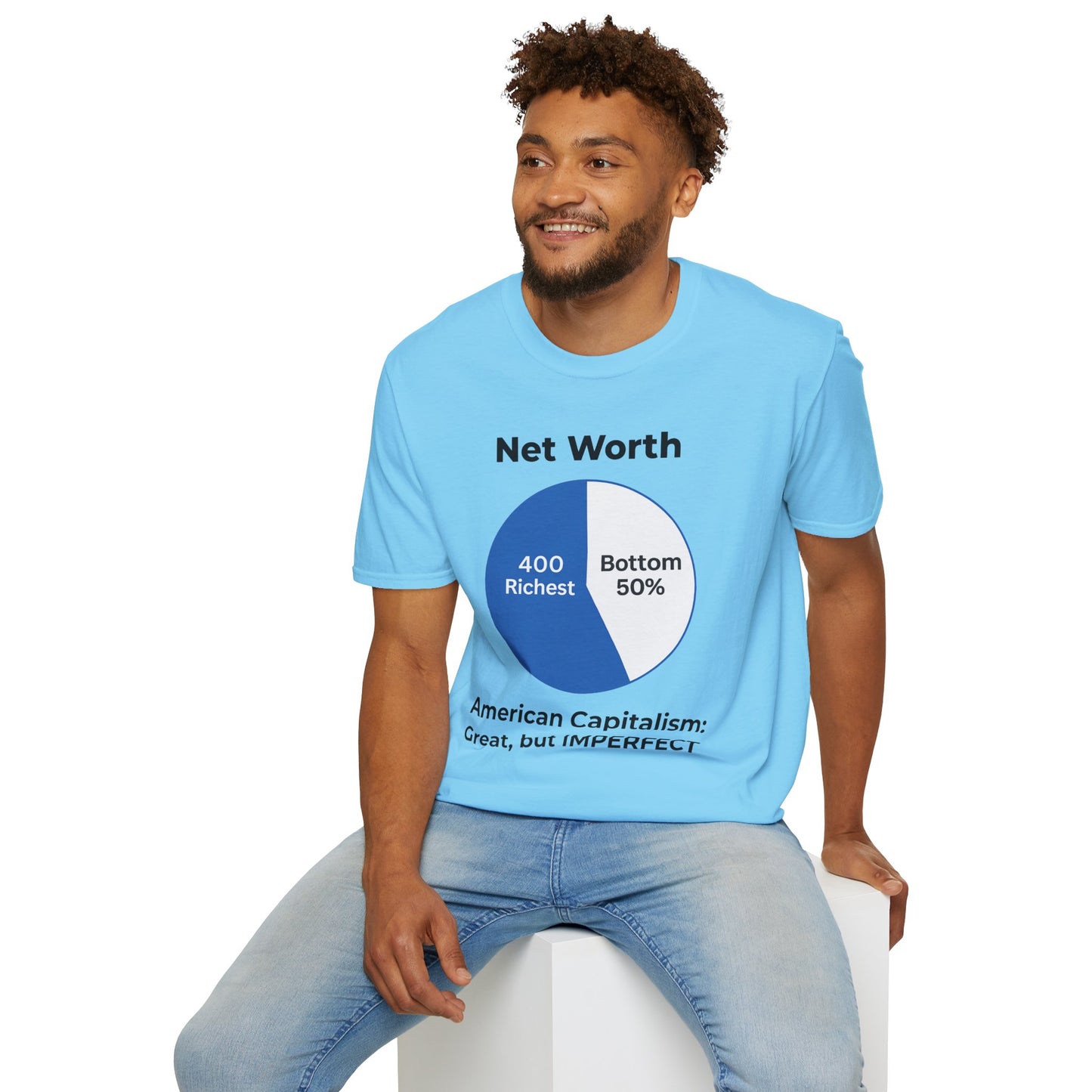 American Capitalism – Great, but Imperfect SKY BLUE T-Shirt