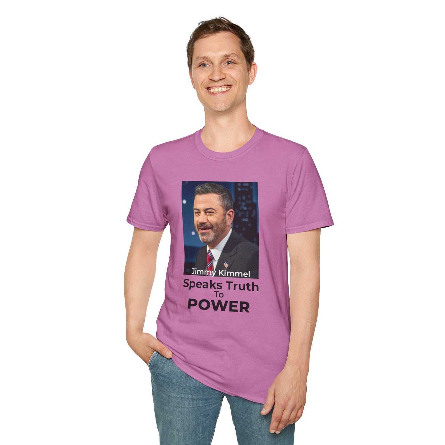 Comedy Is Not a Crime HEATHER RADIANT ORCHID – Silencing It Is – Jimmy Kimmel Free Speech T-Shirt
