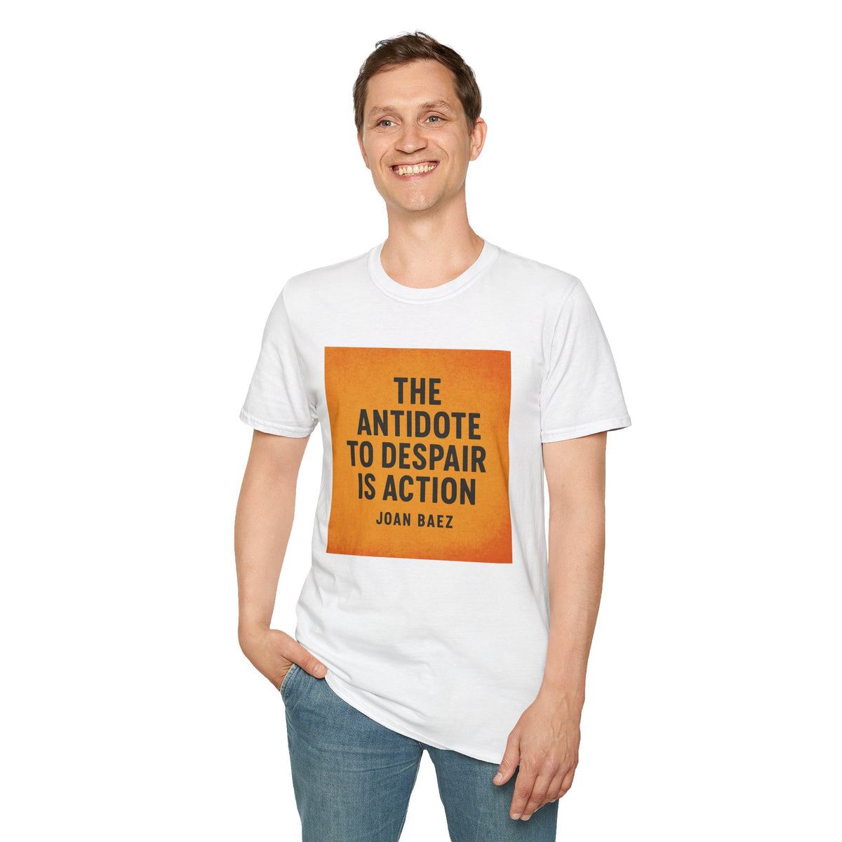 Joan Baez Quote T-Shirt – Antidote to Despair No Kings Protest Tee