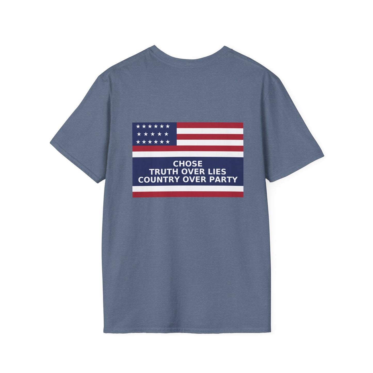 Liz Cheney T-Shirt – Truth Over Trump’s Big Lie Tee – Heather Indigo