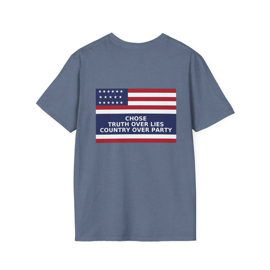 Liz Cheney T-Shirt – Truth Over Trump’s Big Lie Tee – Heather Indigo