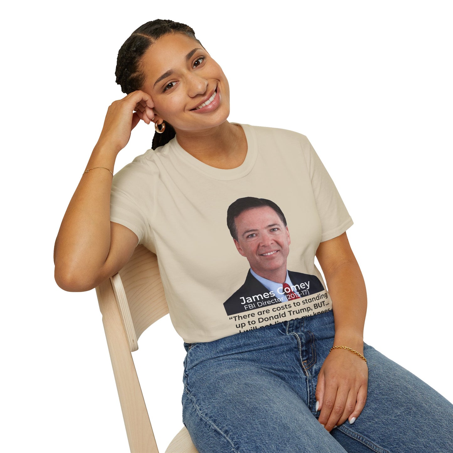 James Comey RESIST — Abuse of Power Protest T-Shirt – Sand