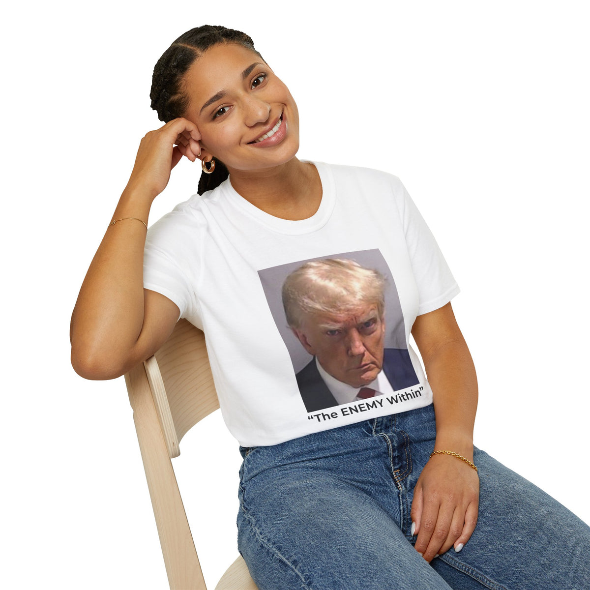 The Enemy Within – Fight Fascism, Support Democracy T-Shirt | Two-Sided Political Activist Tee