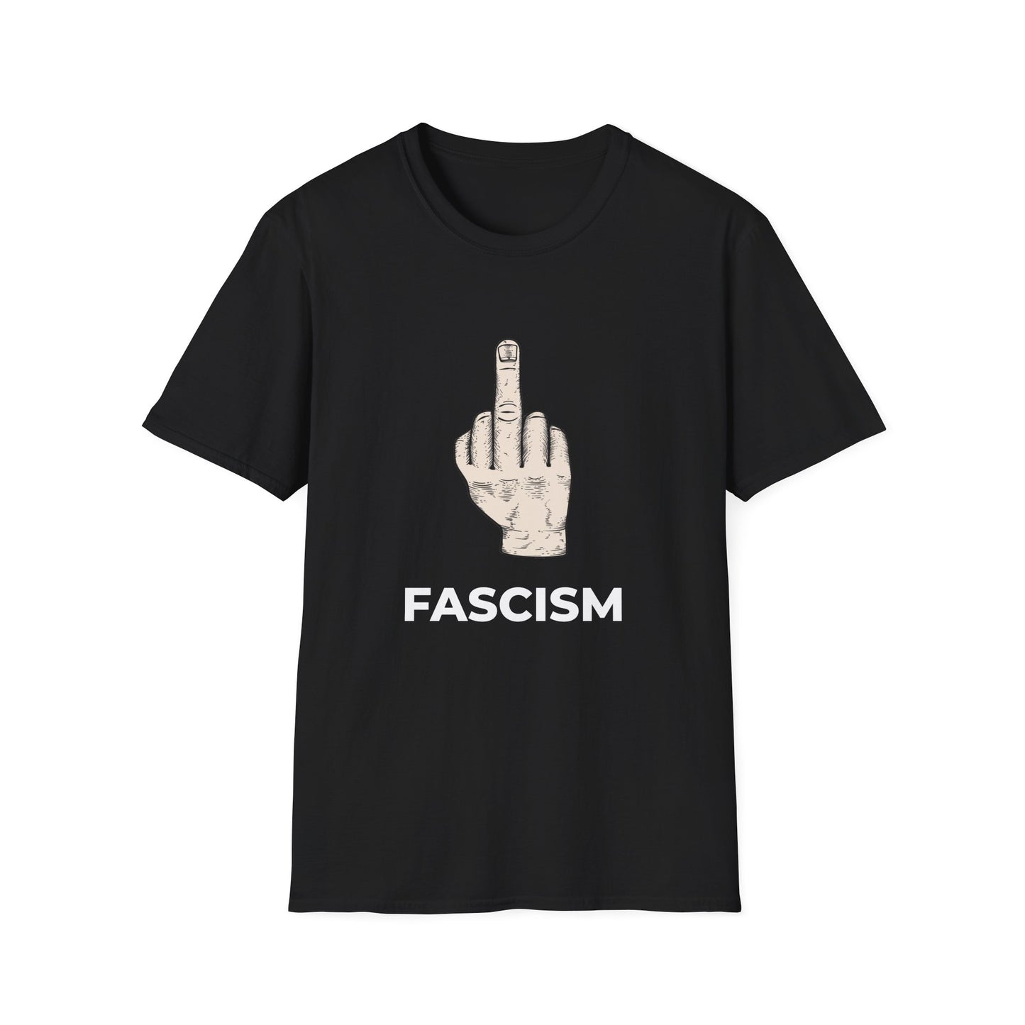Fuck Fascism – No Kings Anti-Authoritarian Two-Sided T-Shirt (Black)