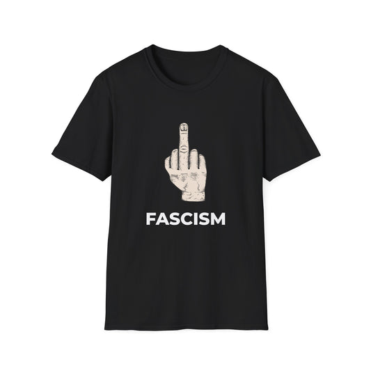 Fuck Fascism – No Kings Anti-Authoritarian Two-Sided T-Shirt (Black)