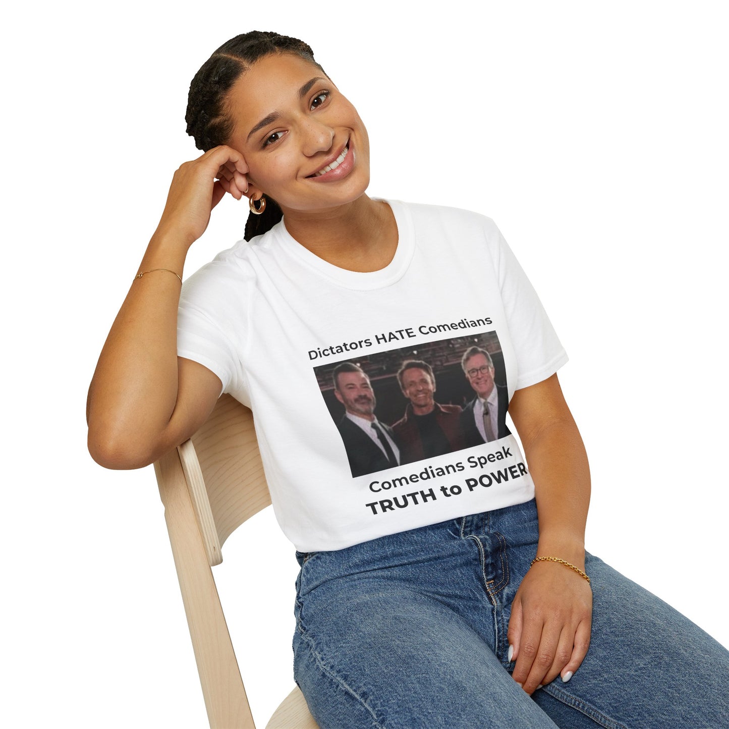 Dictators HATE Comedians – Truth to Power Satire Tee