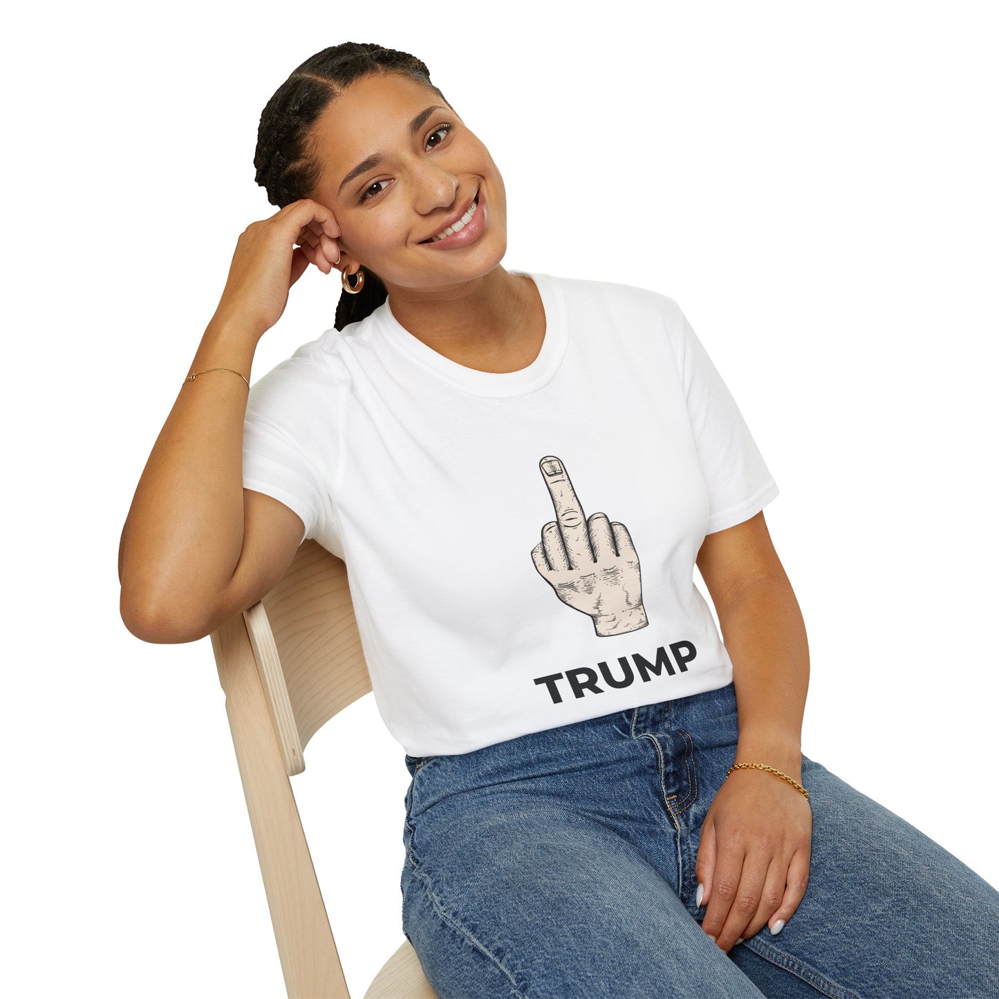 First Amendment Protest Shirt – Flipping Off Tyranny Free Speech Tee -Mint Green