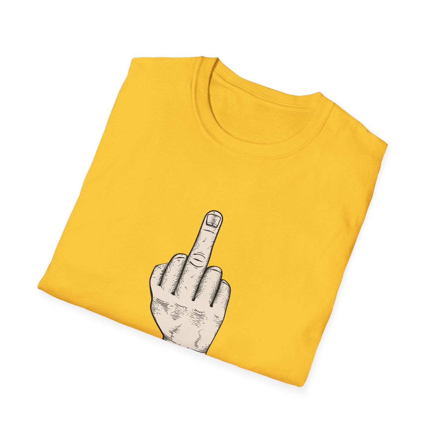 Flipping Off Tyranny: No Kings in America — Two-Sided Statement Tee – Daisy Yellow Edition