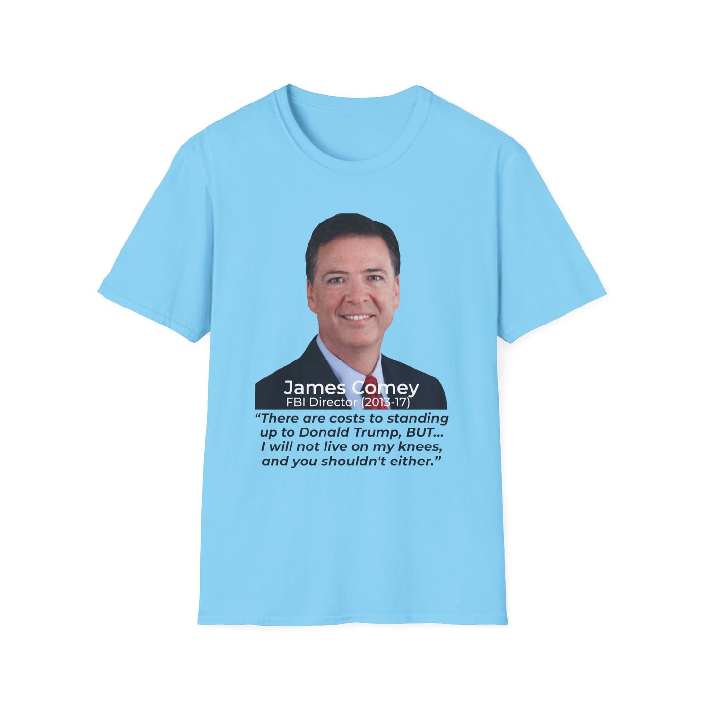James Comey RESIST — Abuse of Power Protest T-Shirt – Sky Blue