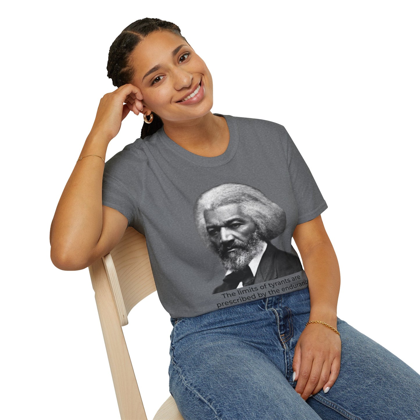 The Limits of Tyrants – Frederick Douglass Quote Tee (Graphite Heather)