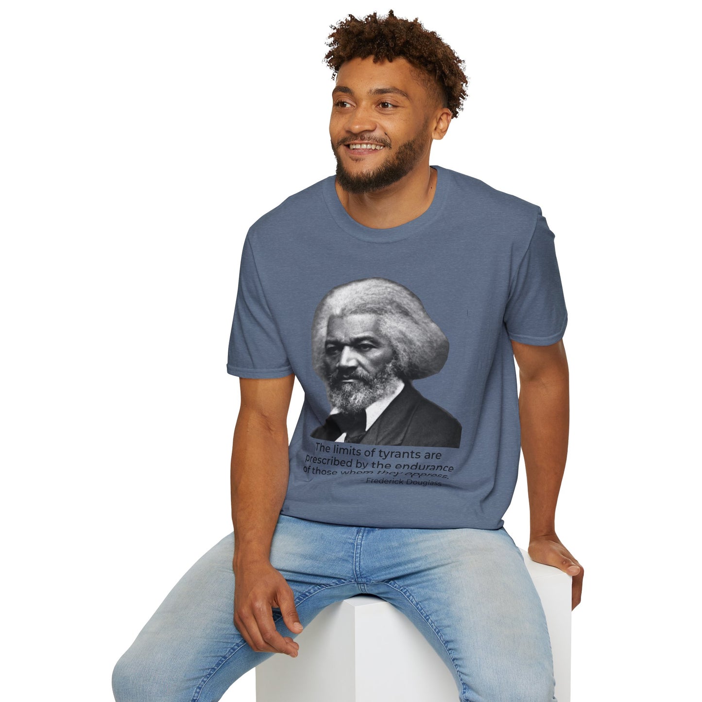 The Limits of Tyrants – Frederick Douglass Quote Tee (Heather Indigo)