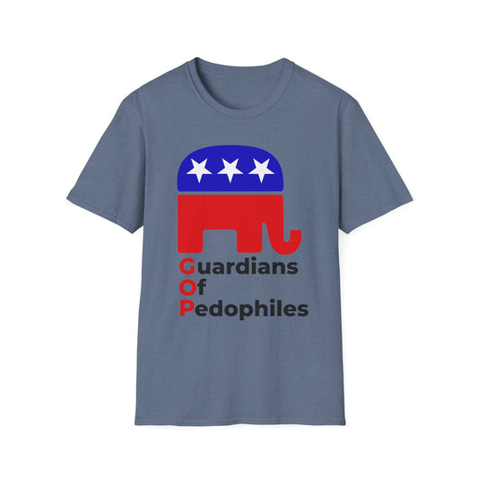 Release the Epstein Files T-Shirt – GOP Accountability Two-Sided Protest Tee – Heather Indigo