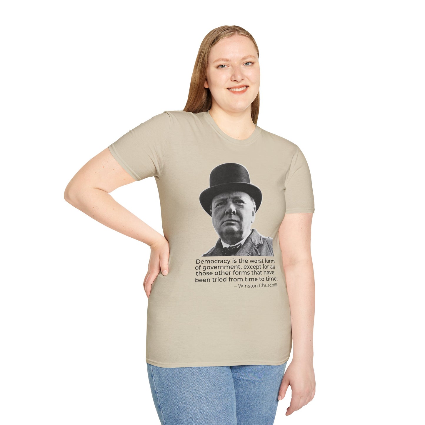 Winston Churchill Shirt – Democracy Is the Worst Form Quote T-Shirt