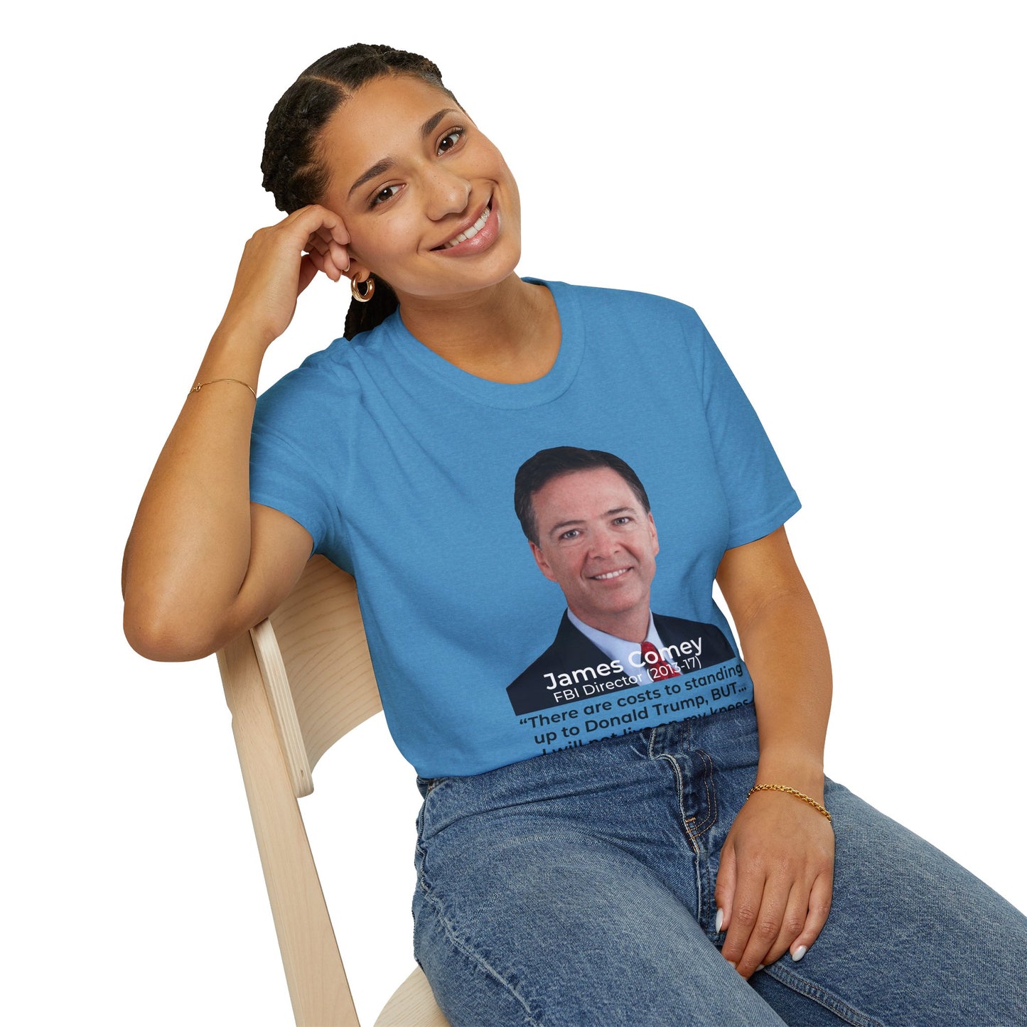 James Comey RESIST — Abuse of Power Protest T-Shirt – Heather Sapphire