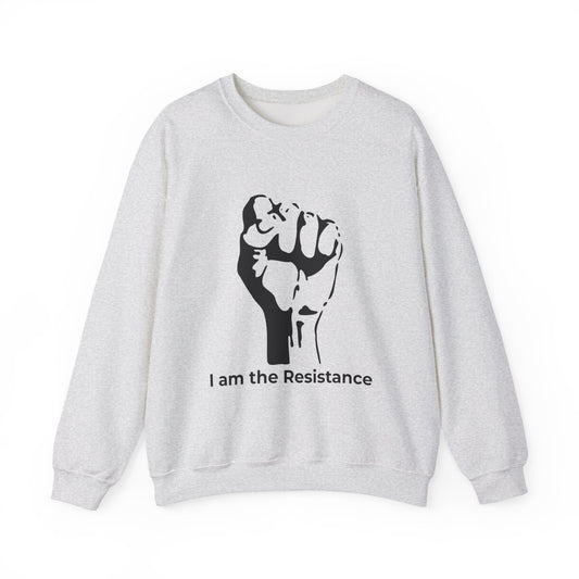 I Am the Resistance Crewneck Sweatshirt – This Stops When Enough of Us Say NO – Ash