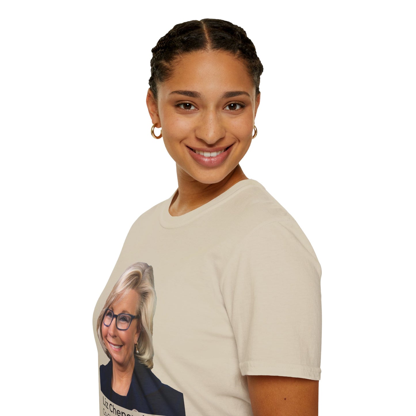 Liz Cheney T-Shirt – Truth Over Trump’s Big Lie Tee – Sand
